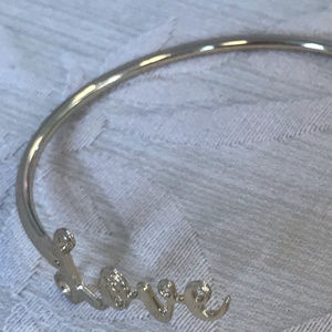 Trendy Silver Open Love Bracelet